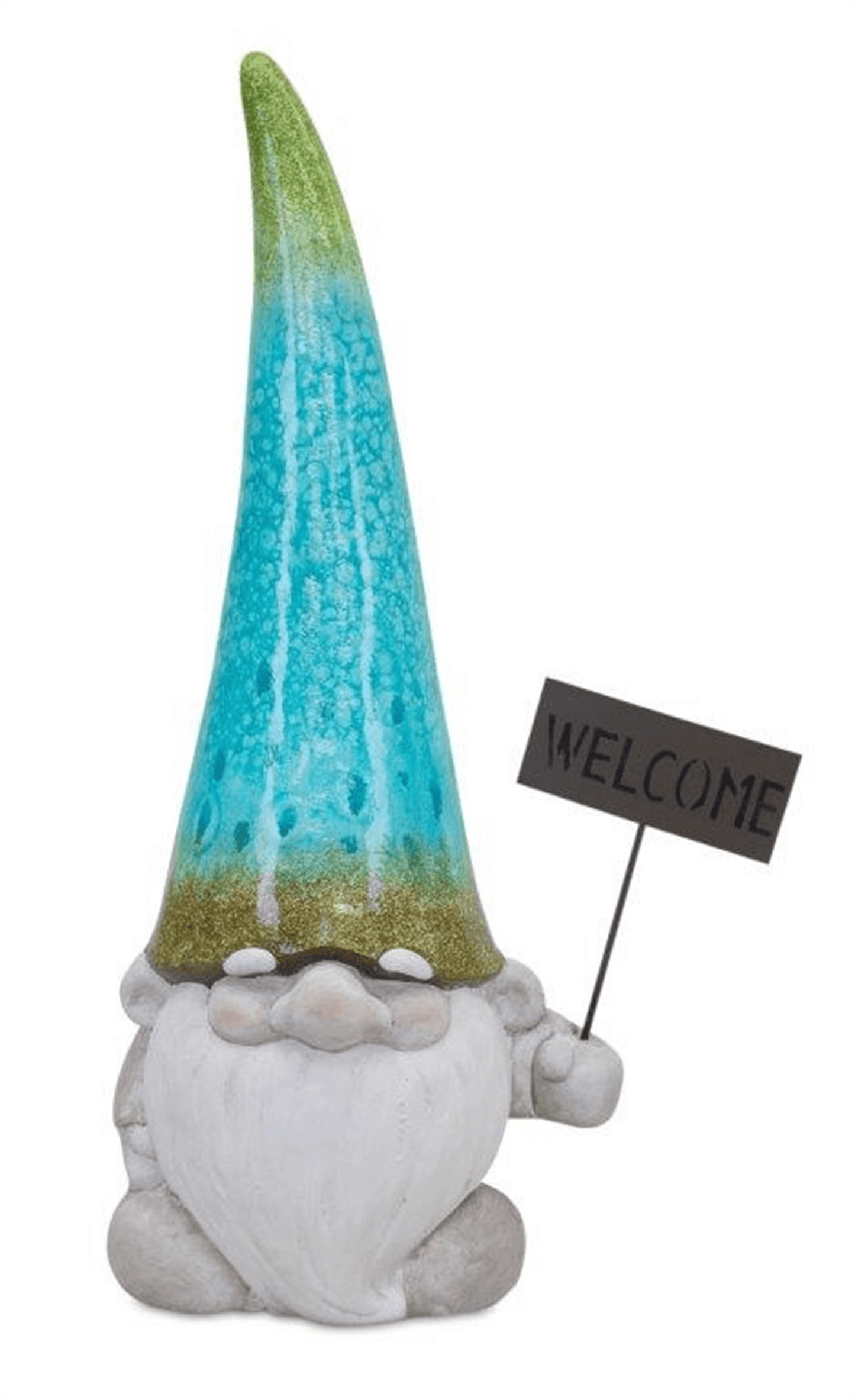 Charming 24" Garden Gnome With Welcome Sign