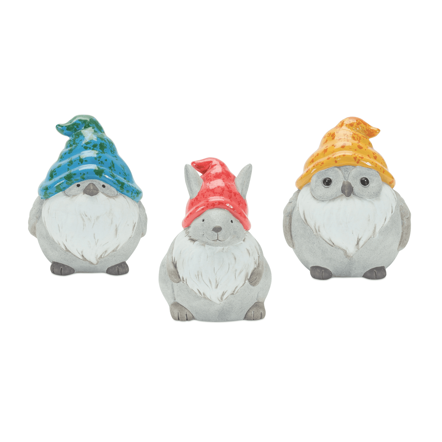 Whimsical Terra Cotta Garden Animal Gnome Set Of 6