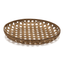 Bamboo Decorative Tray With Geometric Woven Design, 26"D X 4"H