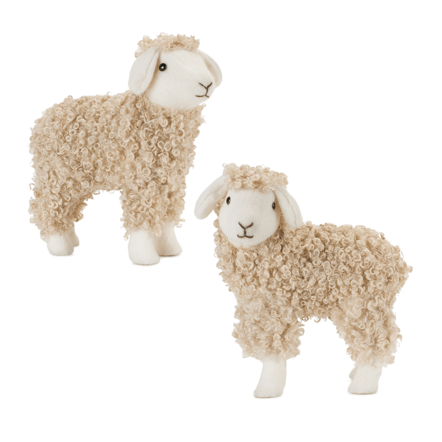 Whimsical Farmhouse Sheep Figures - Set Of 2