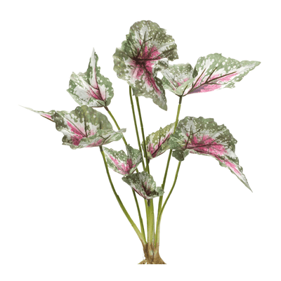 Elegant Caladium Bush Set Of 6 - 18.5" Polyester Foliage