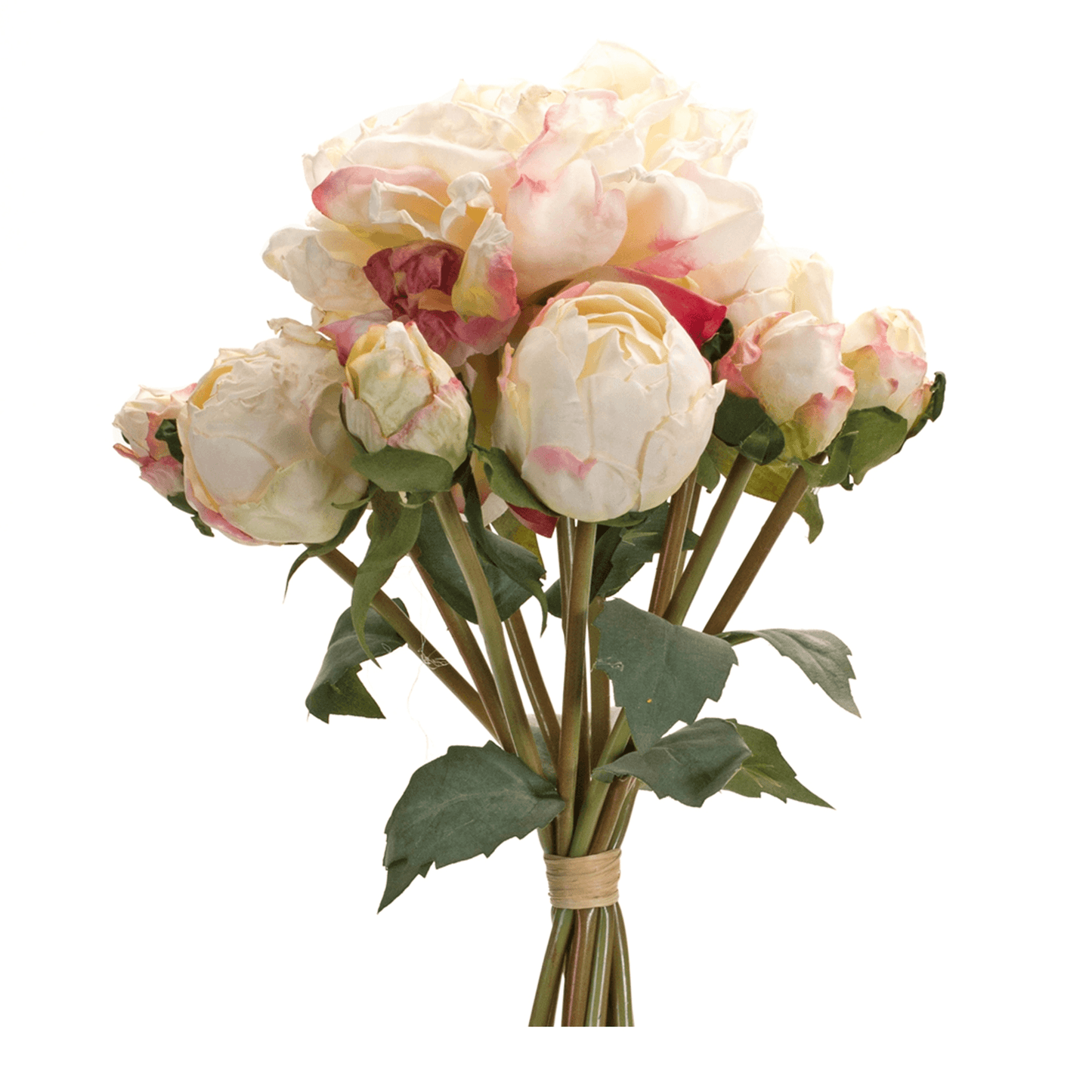 Elegant Peony Bouquet Set Of 6 - 16" Polyester