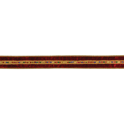 Elegant Red And Gold Wired Holiday Ribbon - 1.5" X 10 Yards