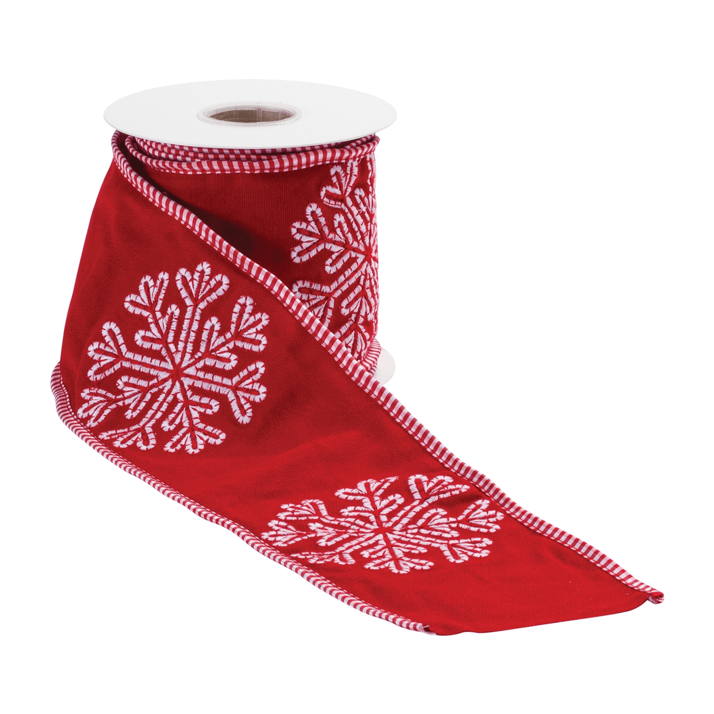 Wired Holiday Snowflake Ribbon - 4" X 5 Yards