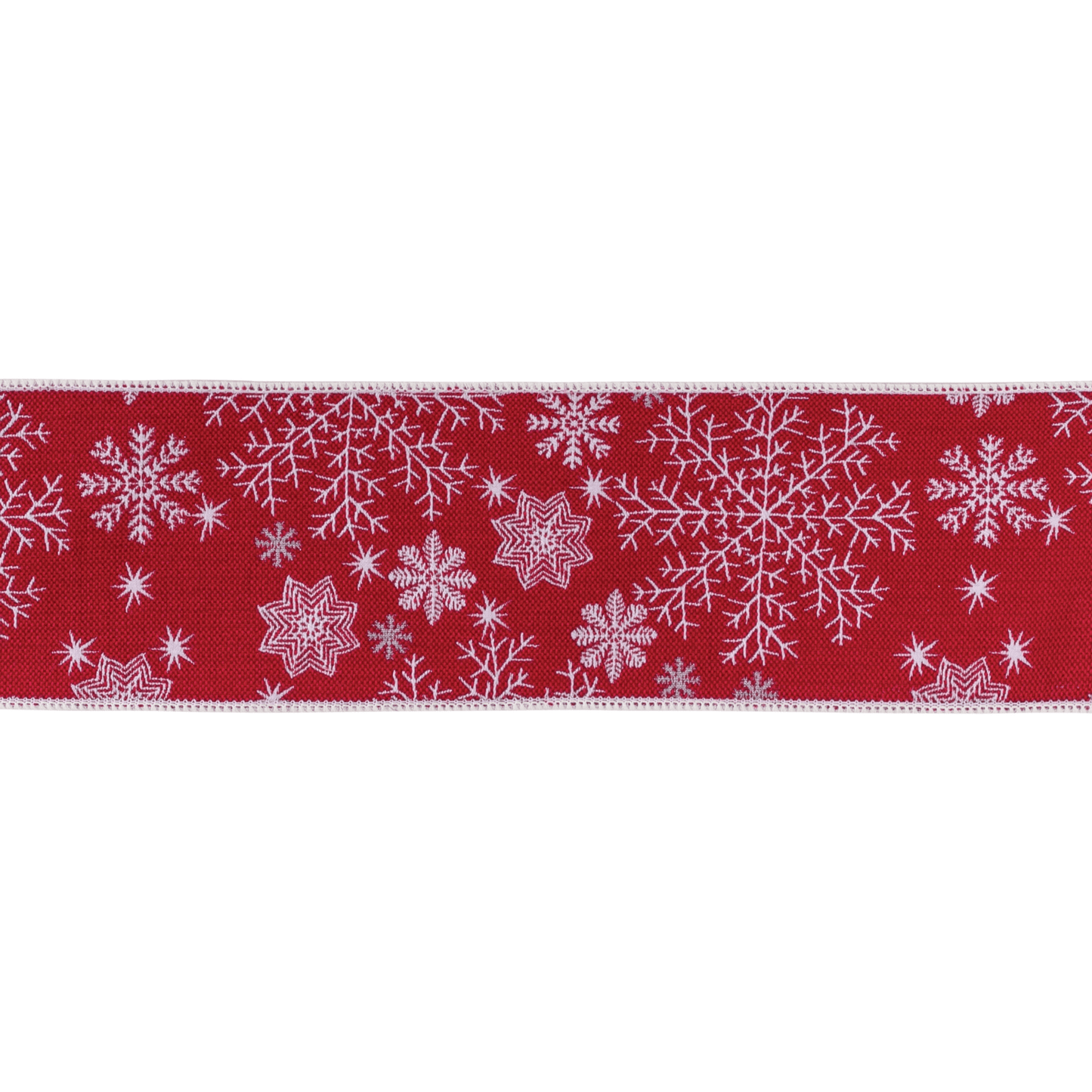 Wired Snowflake Holiday Ribbon - 4" X 5 Yards