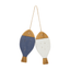 Coastal Fir Wood Fish Ornaments Set