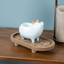 Elegant Blue And Gold Pig Planter Set