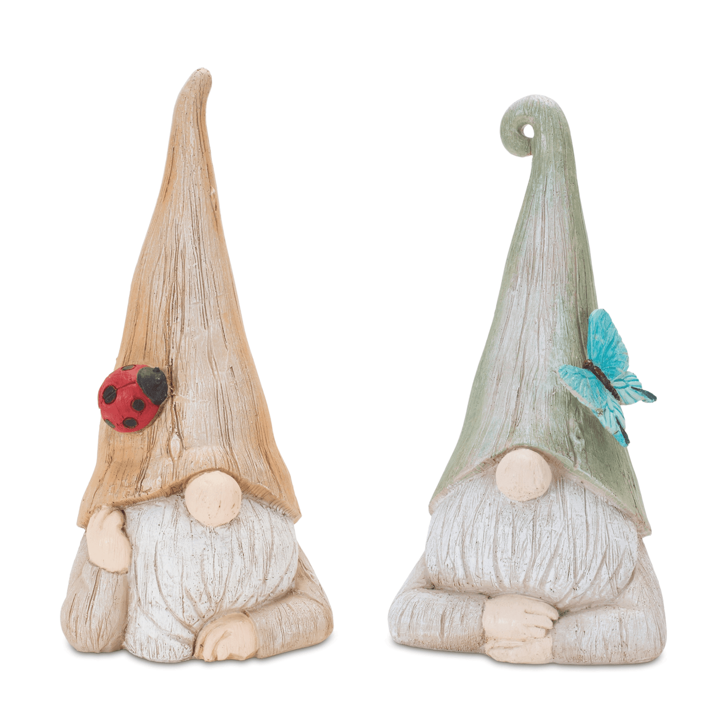 Whimsical Wood Grain Gnome Statue