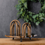 Modern Copper And Gold Metal Arches Sculpture Set