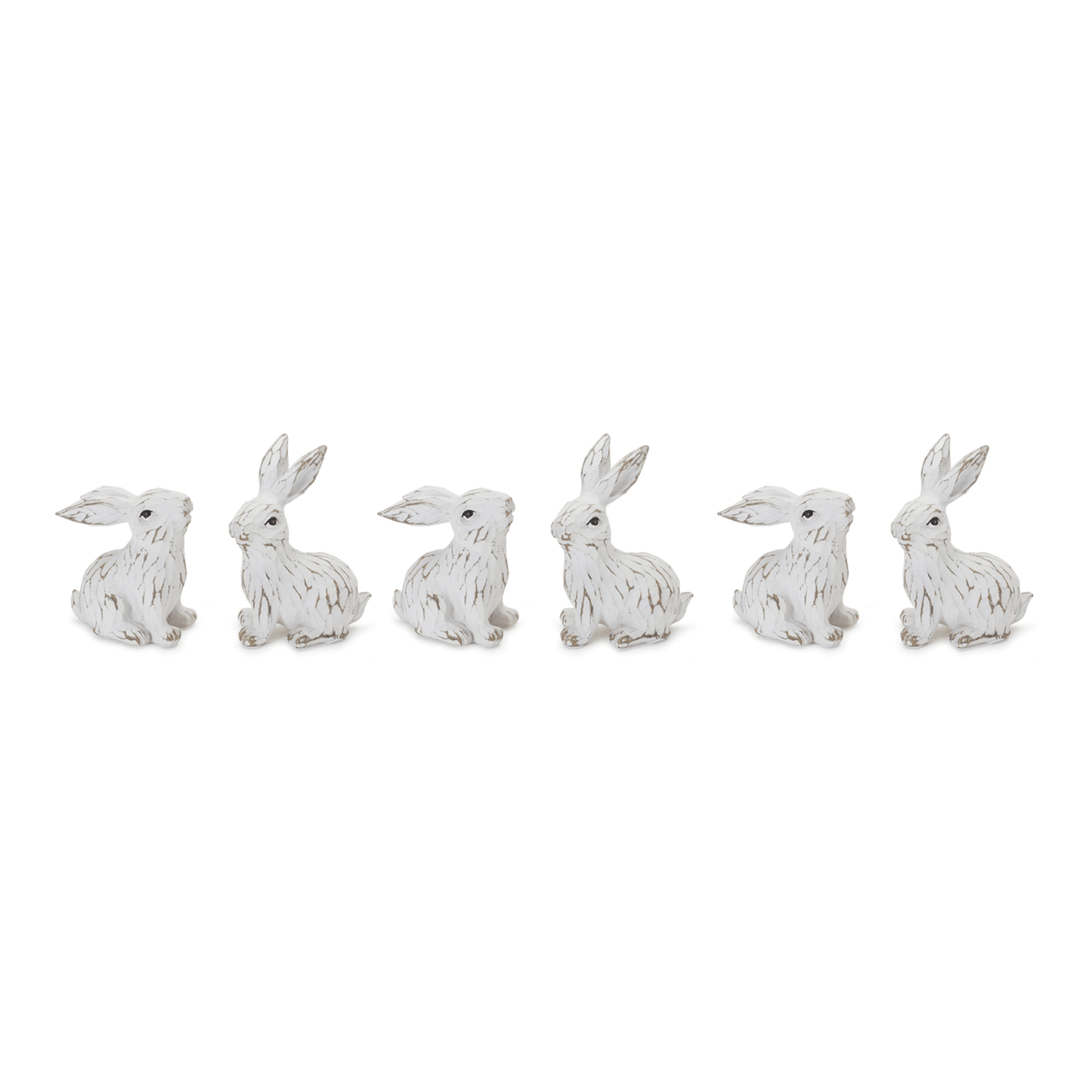 Elegant Carved Bunny Figurine In Resin