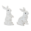 Elegant Carved Bunny Figurine In Resin
