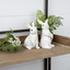 Elegant Carved Bunny Figurine In Resin