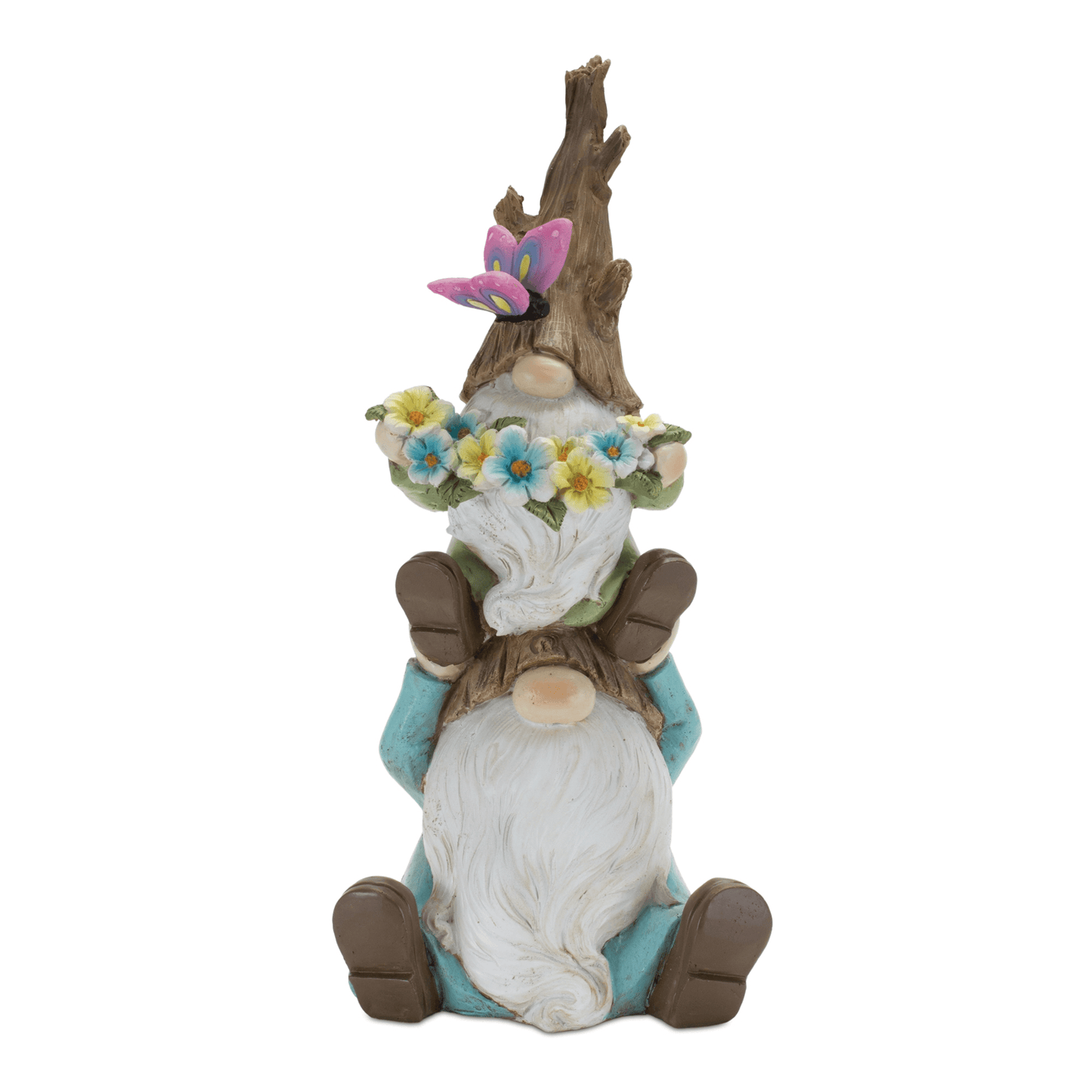 Whimsical Tree Trunk Gnome Stack Figurines