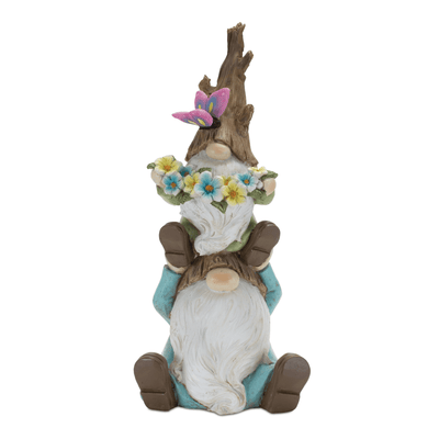 Whimsical Tree Trunk Gnome Stack Figurines