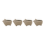 Ceramic Mouse Planter Set In Elegant Grey Tones