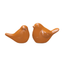 Modern Amber Orange Porcelain Bird Figurines