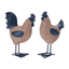 Wicker Hen And Rooster Farmhouse Decor Set