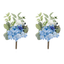Elegant Mixed Floral Picks - Blue And Green Assortment