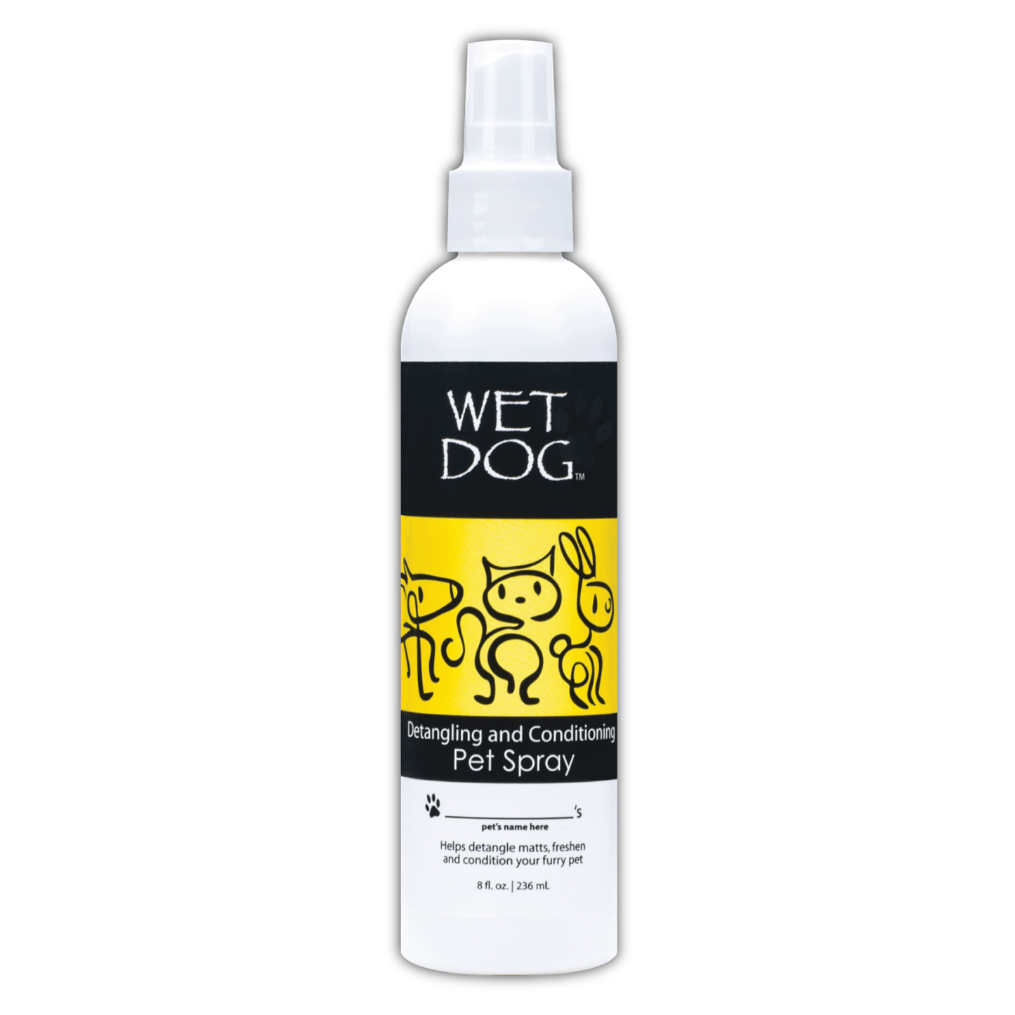 Wet Dog Natural Detangling and Conditioning Spray with Aloe and Cucumber