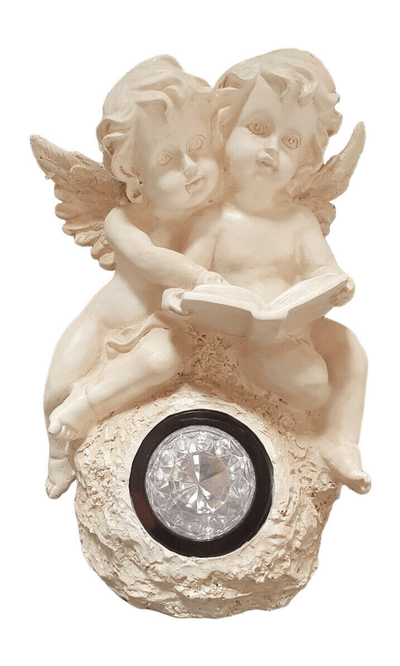 Solar Powered Angel Figurine - Serene Reading Companions