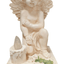 Ivory Stone Angel Figurine With Solar Light