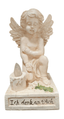 Ivory Stone Angel Figurine With Solar Light