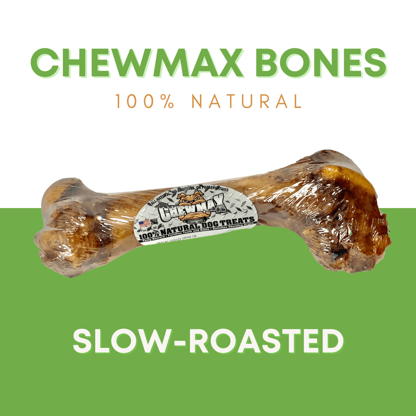 Natural Porky Femur Bone Chew for Dogs - 100% Real Beef, Slow-Roasted Delight