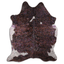 Acid Washed Cowhide Area Rug With Metallic Highlights On Brindle