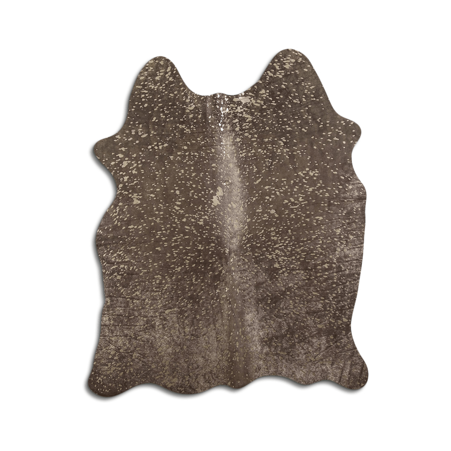 Acid Washed Gold Metallic Cowhide Rug - Camel/Brown