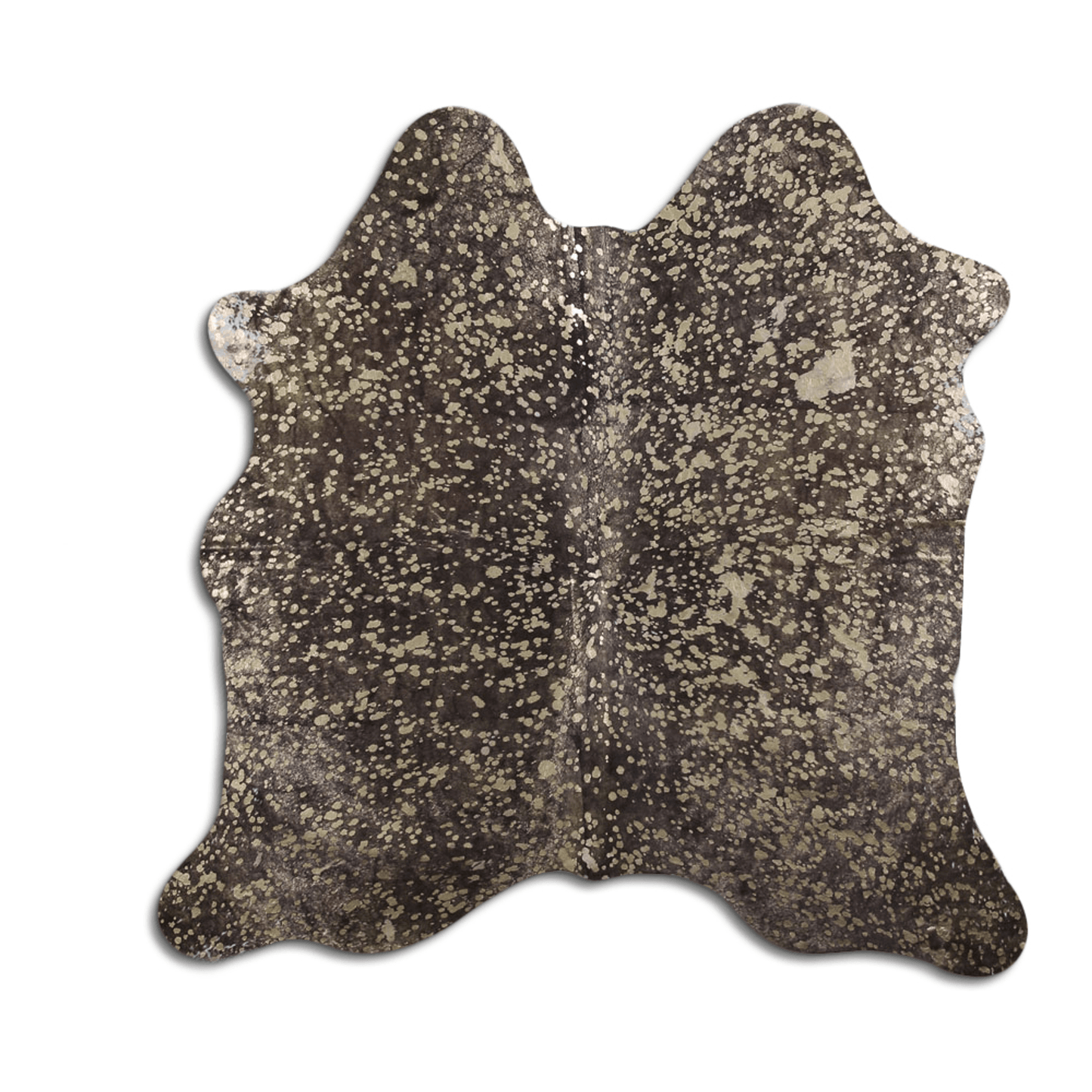 Acid Washed Gold Metallic Cowhide Rug - Camel/Brown