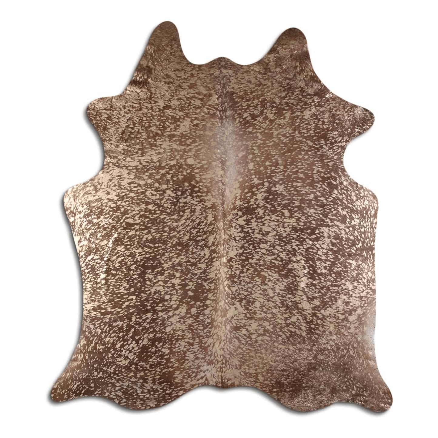 Acid Washed Gold Metallic Cowhide Rug - Camel/Brown