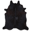 Acid Washed Distressed Black Cowhide Area Rug
