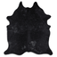 Acid Washed Distressed Black Cowhide Area Rug