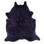 Acid Washed Distressed Black Cowhide Area Rug