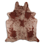 Distressed Brown Acid Washed Cowhide Area Rug