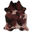 Distressed Brown Acid Washed Cowhide Area Rug