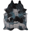Distressed Emerald Green Acid Washed Cowhide Area Rug