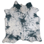 Distressed Emerald Green Acid Washed Cowhide Area Rug