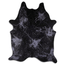 Acid Washed Distressed Navy Blue Cowhide Area Rug 32-45 Sq Ft, Grade A
