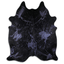 Acid Washed Distressed Navy Blue Cowhide Area Rug 32-45 Sq Ft, Grade A