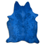 Acid Washed Distressed Navy Blue Cowhide Area Rug 32-45 Sq Ft, Grade A