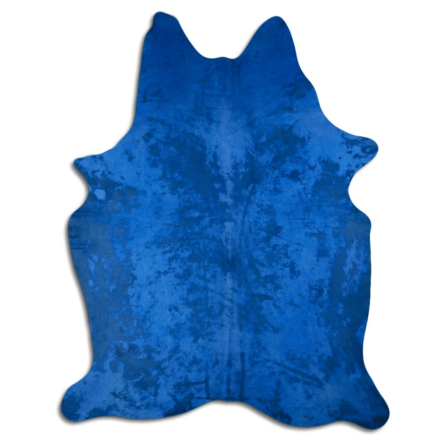 Acid Washed Distressed Navy Blue Cowhide Area Rug 32-45 Sq Ft, Grade A