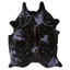 Acid Washed Distressed Navy Blue Cowhide Area Rug 32-45 Sq Ft, Grade A