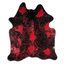 Acid Washed Distressed Red Cowhide Area Rug - 32-45 Sq Ft