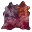 Distressed Pink Acid Washed Cowhide Area Rug
