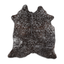 Acid Washed Silver Metallic Cowhide Area Rug In Camel/Brown