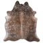 Acid Washed Silver Metallic Cowhide Area Rug In Camel/Brown