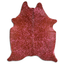 Acid Washed Pink & Brown Cowhide Area Rug - Grade A