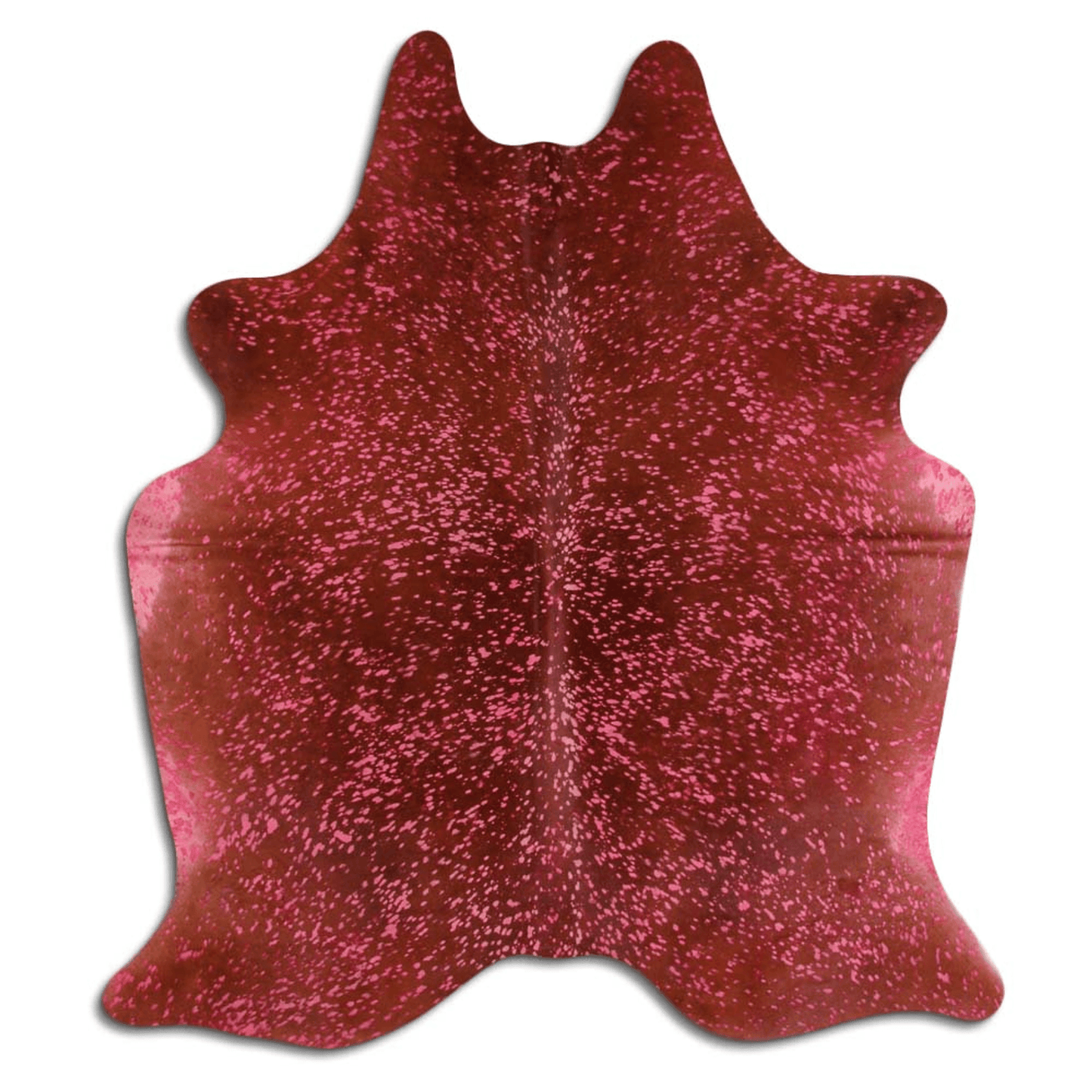Acid Washed Pink & Brown Cowhide Area Rug - Grade A