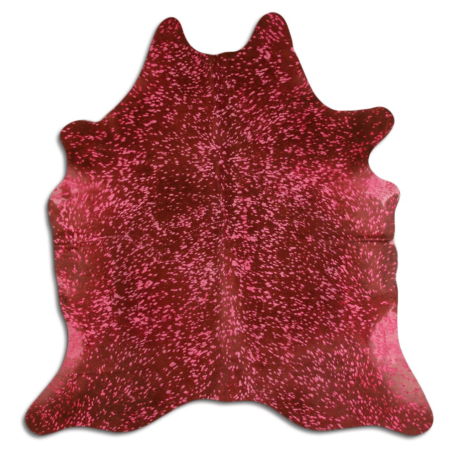 Acid Washed Pink & Brown Cowhide Area Rug - Grade A
